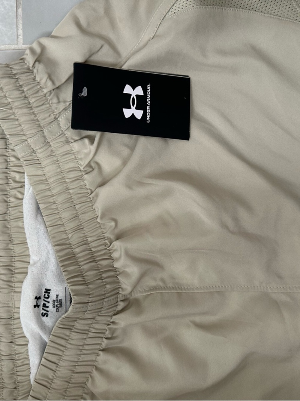 Under Armour Women's Athletic Shorts in Light Beige - Picture 3 of 7